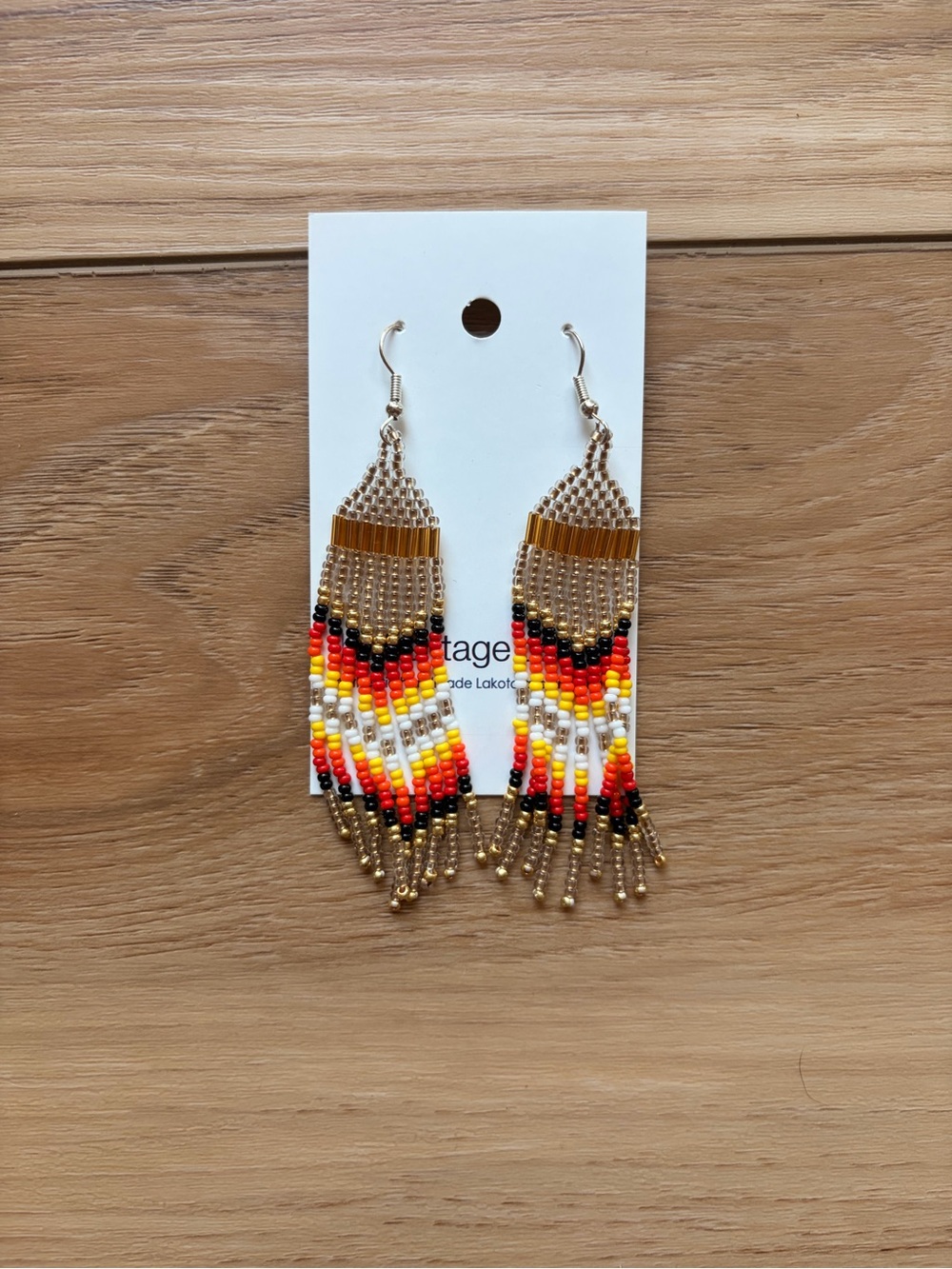 Handcrafted Multicolor Beaded Fringe Earrings